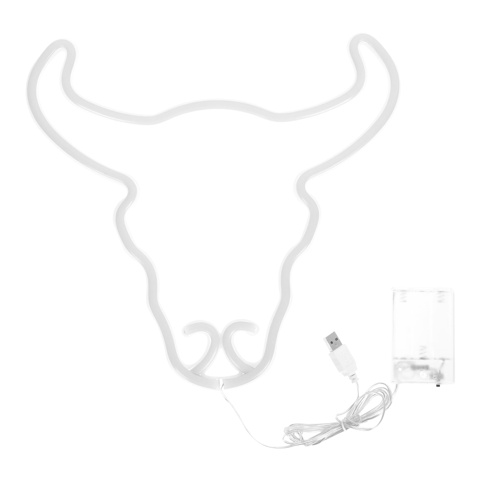 HOMEMAXS 1PC Creative LED Neon Lamp Lovely Cow Head Hangingtype Neon