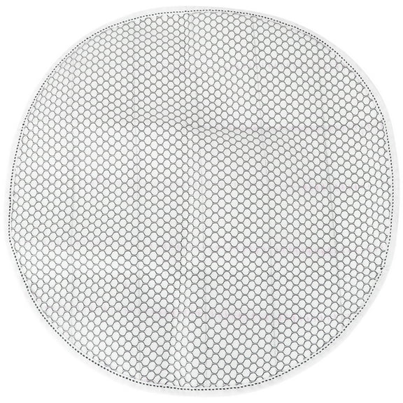 HOMEMAXS 1PC DIY Embroidered Cloth Carpet Piece Sitting Cushion Base Fabric for DIY Carpet Making (White 38 x 38cm)