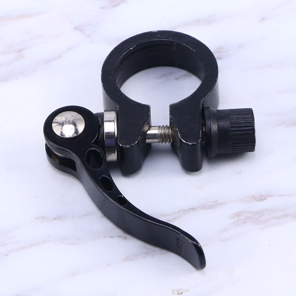 BEADCEST Bike Seat Stand Clamp Durable Construction Aluminum Alloy Bike Seatpost Clamp Black 1Pack