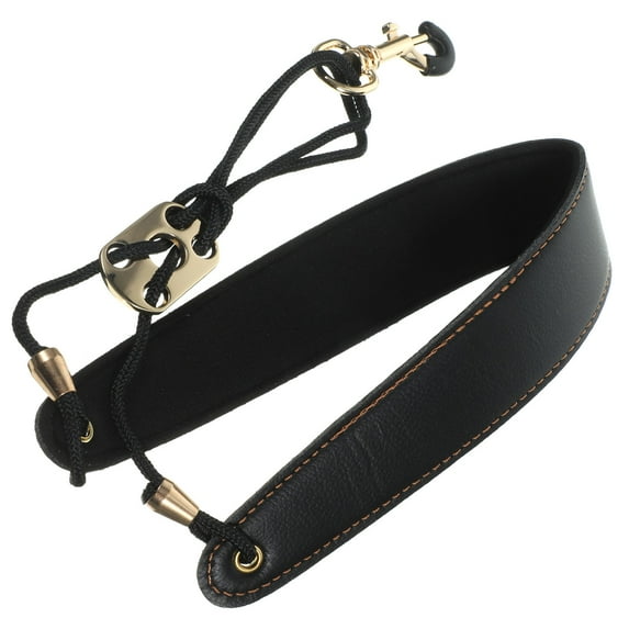 HOMEMAXS 1Pc Comfortable Saxophone Belts Saxophone Neck Strap Saxophone Lanyard (Black)