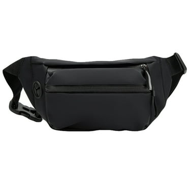 HOMEMAXS 1Pc Practical Men Waist Bag Outdoor Waist Pack Simple Travel Sports Bag (Black)