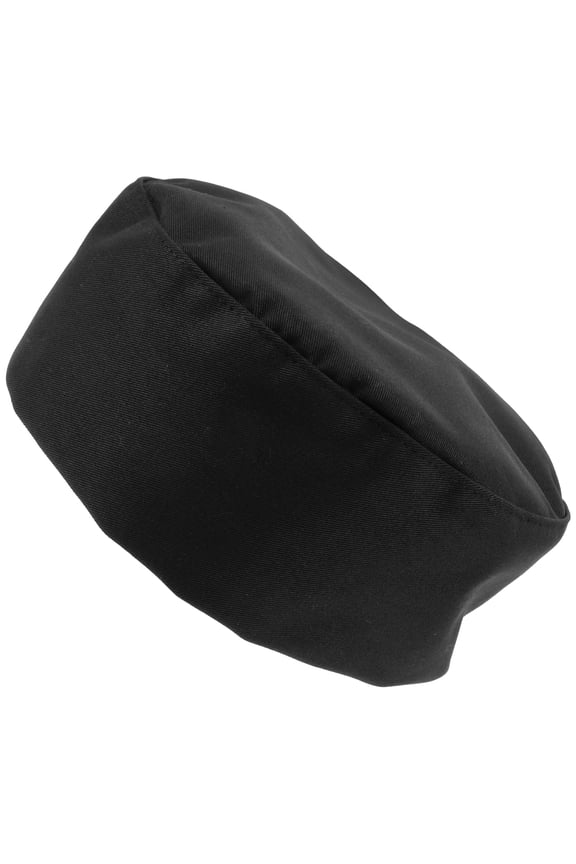 1Set Black Cloth Chef Hat for Men and Women with Professional Appearance