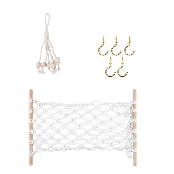 1Set Fruit Vegetable Hammock Handwoven Macrame Hammock Bohemia Banana Hanger