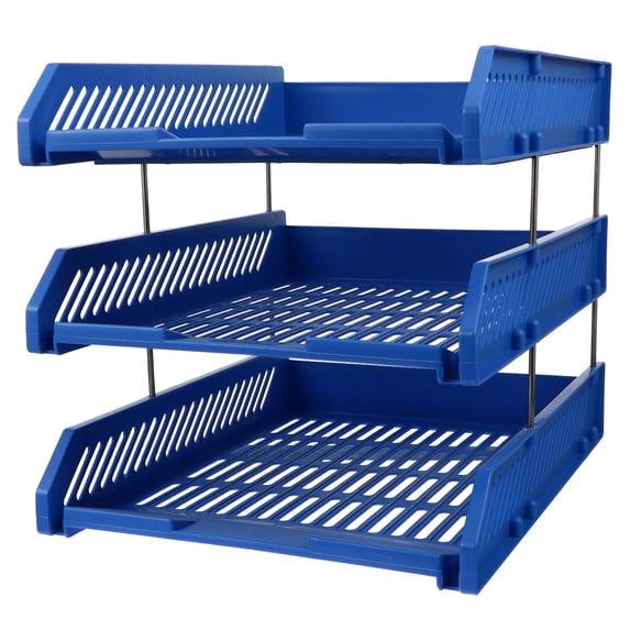 1pc 3 Tier Document Rack File Holder Letter Folder Tray for Company ...
