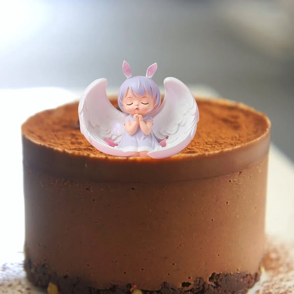 Minkissy Birthday Cake Decoration Praying Angel Model Resin 1Pcs