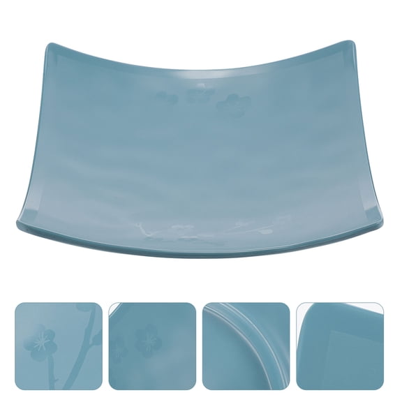 1pc Creative Household Plate Dessert Plate Food Container for Home (Skyblue)