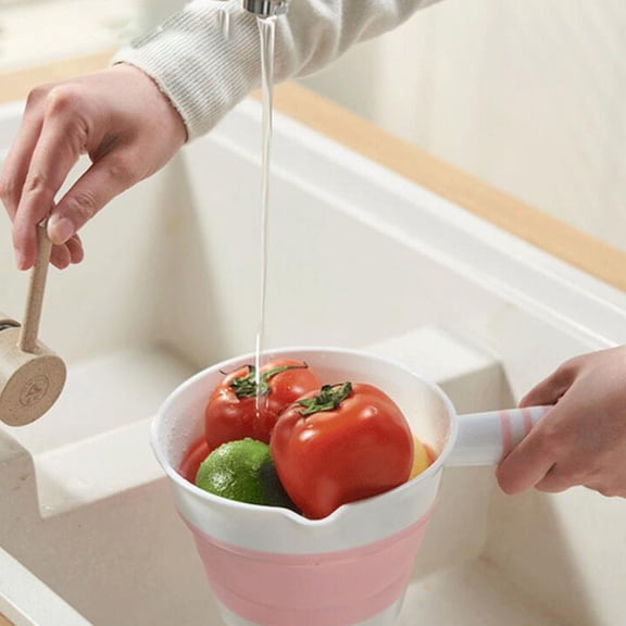 HOMEMAXS 1pc Foldable Plastic Water Ladle for Home Kitchen with Hanging Feature