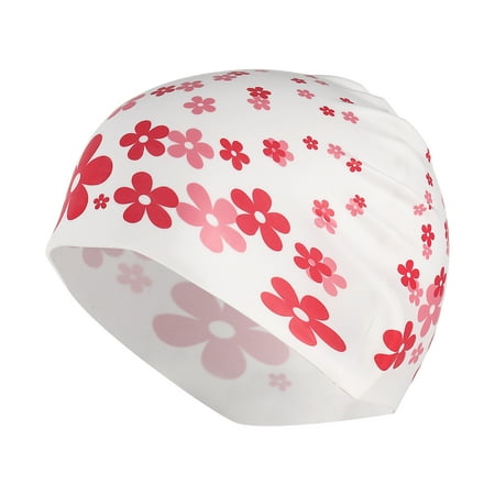RENACLIPY Rosy Silicone Swim Cap Swimming Hat for Hair Comfortable Fit