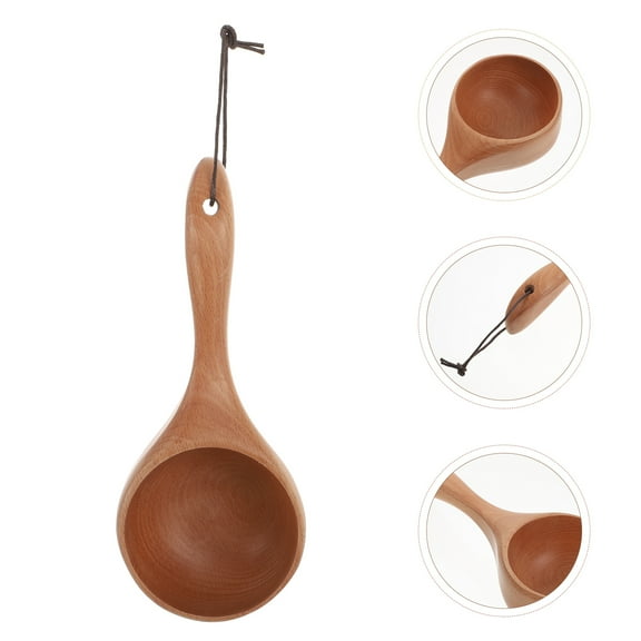 HOMEMAXS 1pc Multipurpose Spoon Serving Spoon Sauna Room Spoon Wooden Kitchen Tool