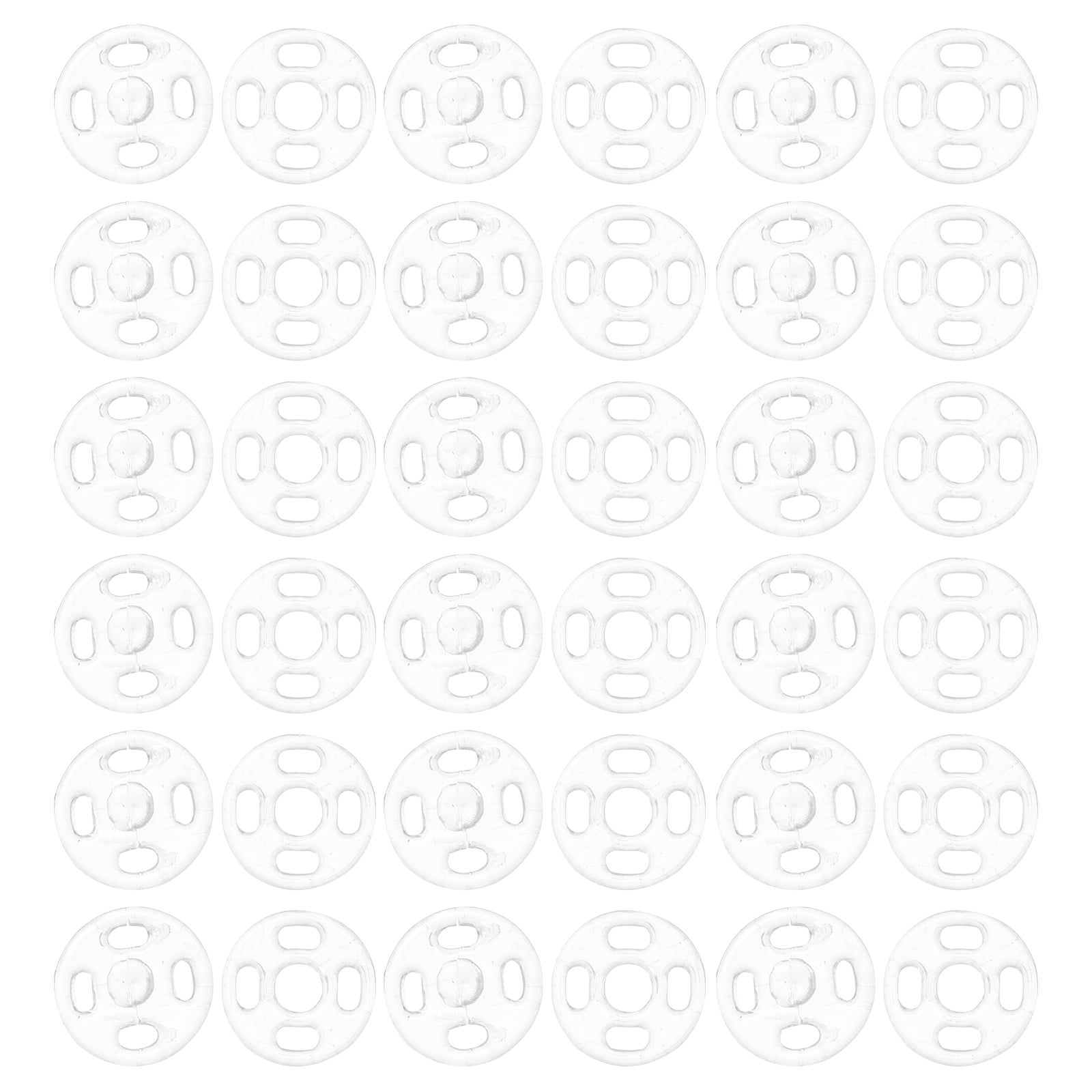 HOMEMAXS 2 Bags Transparent Plastic Concealed Buttons Practical Clothes