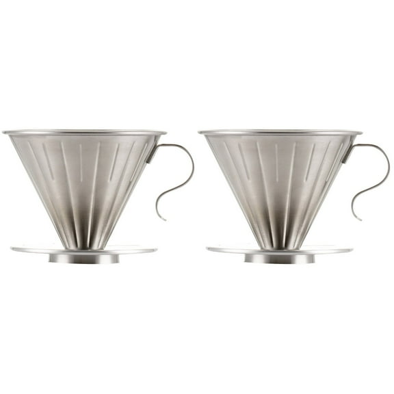 HOMEMAXS 2 Count Coffee Machine Strainer Filter Cup Permanent Maker