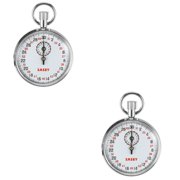 2 Count Experiment Mechanical Stopwatch Professional Teaching Silver