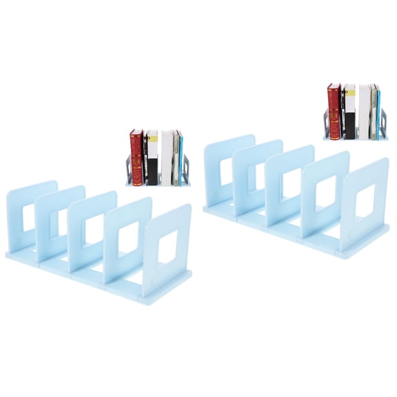 HOMEMAXS  2 PCS Desktop File Folder Organizer Divider Bookends Office Student