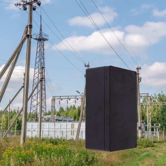 HOMEMAXS 2 PCS Electrical Waterproof Box Amplifier Enclosure 10.00X6.80X5.00CM Black