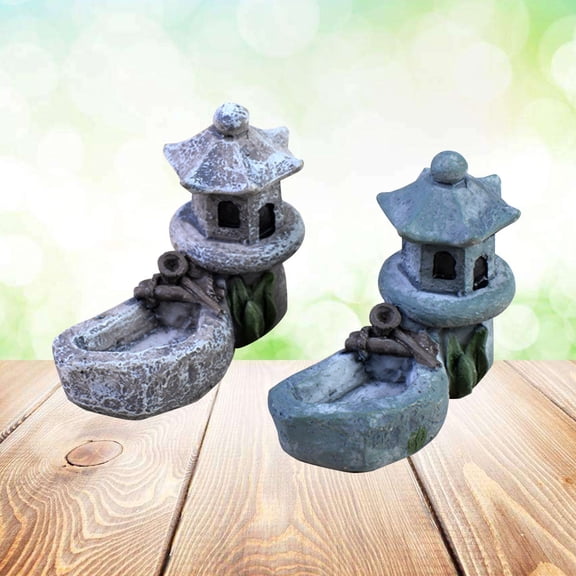 2 PCS Moss Micro Landscape Jewelry Miniature Plant Decoration Garden