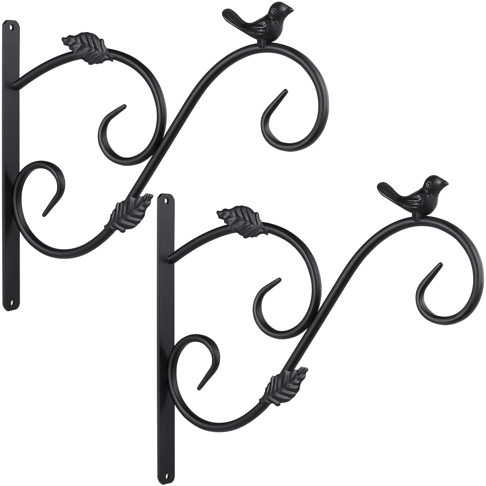 HOMEMAXS 2 Pack Hanging Plant Brackets Wall Mount Iron Hangers Hooks