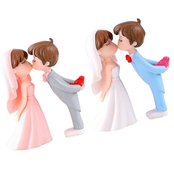 2 Pairs Bride Figurine Cool Bridal Shower Gifts Sculptures Home Decor Lovers