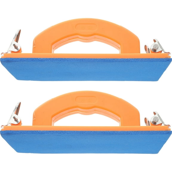 2 Pc Steel Clip Sandpaper Holder Flat Surface Sanding