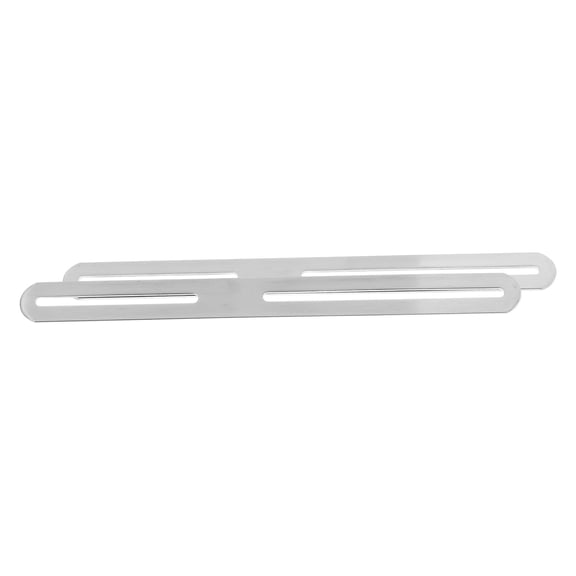 HOMEMAXS 2 Pcs Adjustable Flat Stainless Steel Slotted Mending Plates Silver
