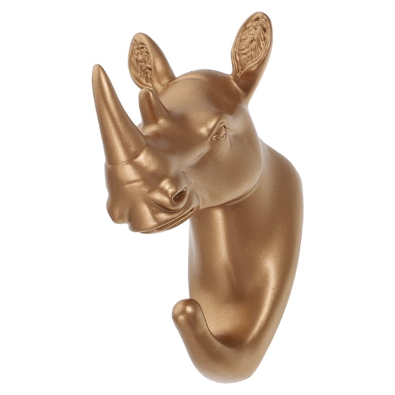 Minkissy Decorative Wall Mount Animal Heads Hooks PVC Hanging 2Pcs