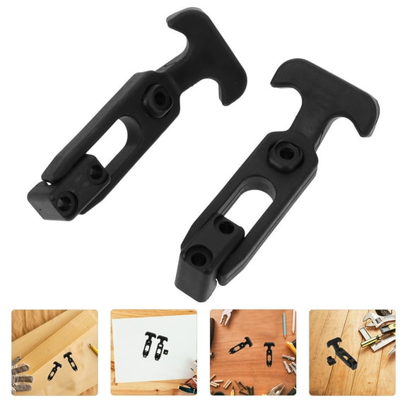 HOMEMAXS 2 Pcs Automotive Toolbox Hasp 11.00X4.50X3.00CM Black