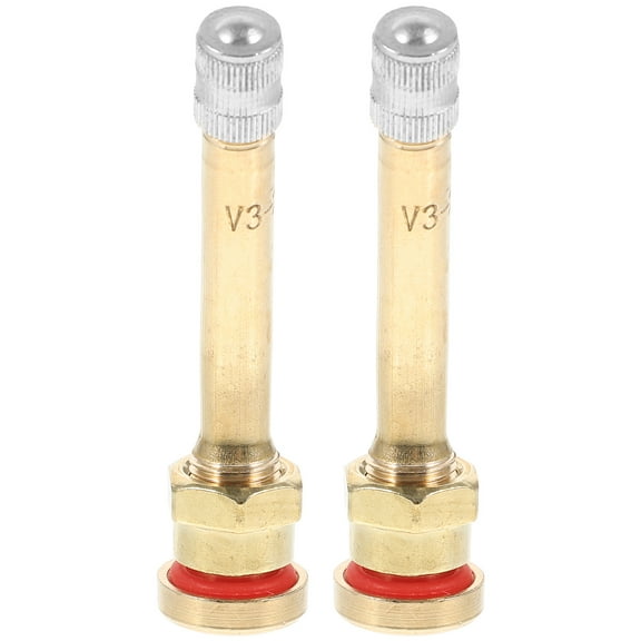 HOMEMAXS  2 Pcs Bus Tire Valve Extender Stems Dual Wheel Extension Pole Golden