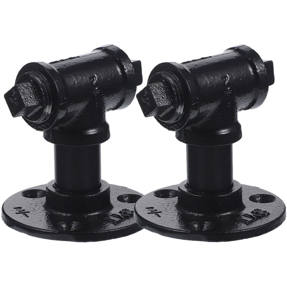 HOMEMAXS 2 Pcs Cabinet Door Handle Industrial Pipe Handles Dad Black