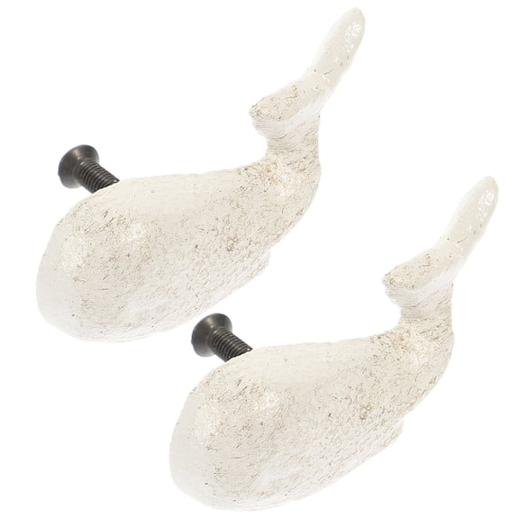 2 Pack Rustic Cast Iron Ocean-Themed Drawer Pulls and Door Knobs Handles for Cabinets and Furniture Hardware