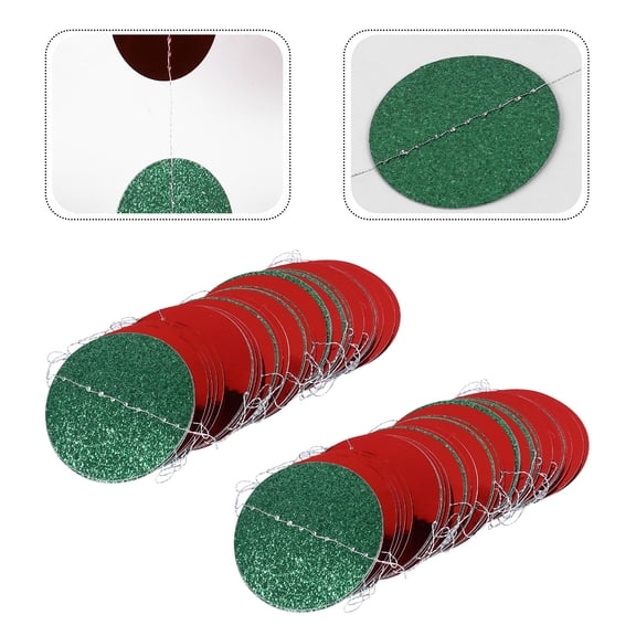 2 Pcs Circle Bunting Banner Mirror Lace House Decoration Baby 5X5CM Colorful