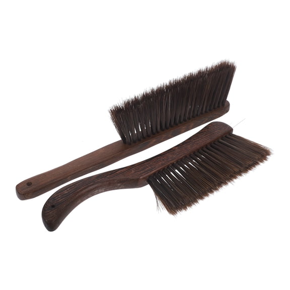 HOMEMAXS 2 Pcs Cleaning Brush Hand Broom Duster Household Counter Brown