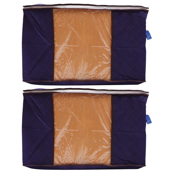 HOMEMAXS 2 Pcs Comforter Storage Bag Organizer Space-saving