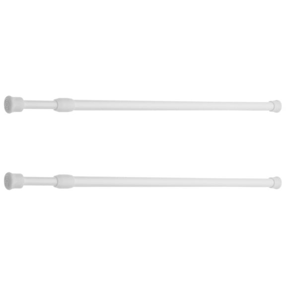 HOMEMAXS 2 Pcs Curtain Rod Pressure Tie Bar Heavy Duty Tension Brackets White