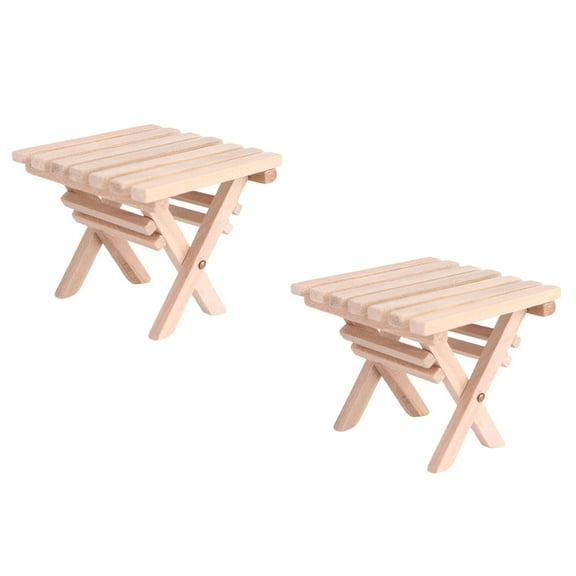 2 Pcs Decor Folding Mini Table Tables Foldable up Baby Child