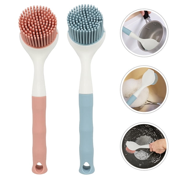 HOMEMAXS  2 Pcs Dish Scrubber Brush Cleaner Pot Brushing Artifact Dad