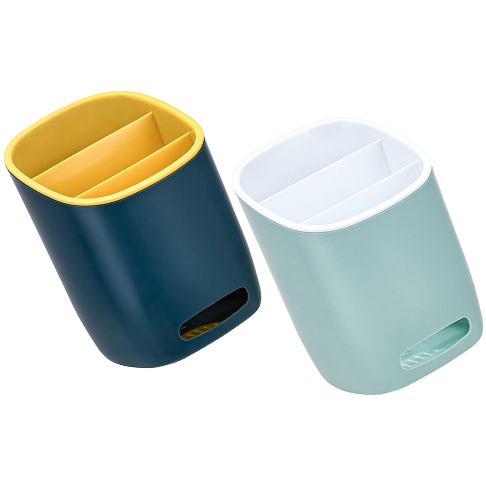 HOMEMAXS 2 Pcs Display Rack Bracket Three Grid Cutlery Box Travel ...