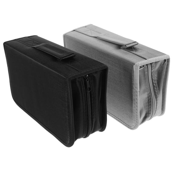 HOMEMAXS  2 Pcs Dvd Storage Cases Bag CD Cleaner Disc for Player Car Travel