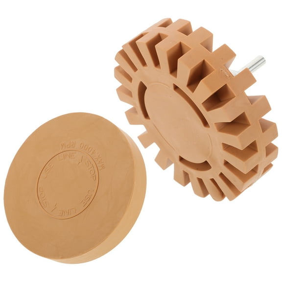 HOMEMAXS  2 Pcs Eraser Wheel Sticker Remover Kit Wonder Decal Applicator Khaki
