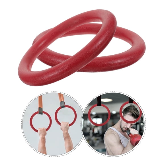 2 Pcs Exercise Rings with Straps Gymnastics Equipment for Home Fitness Child