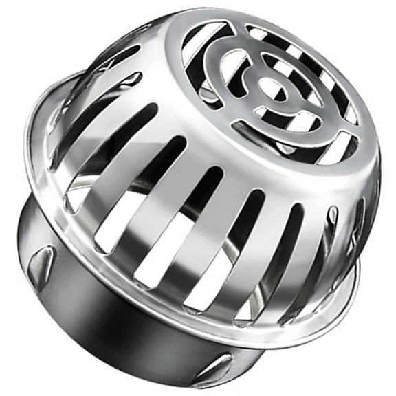 HOMEMAXS 2 Pcs Floor Drain Anti-blocking Cover Guard Drainer Leaf Silver