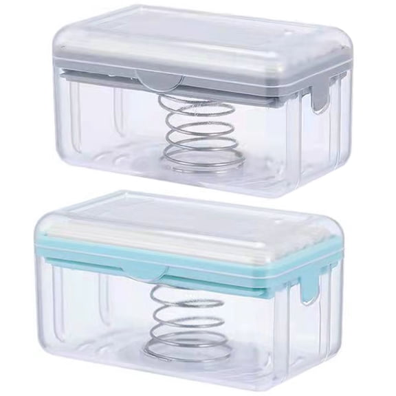 HOMEMAXS 2 Pcs Foaming Soap Dish Draining Boxes Liquid Gripper Sink Holder Dad