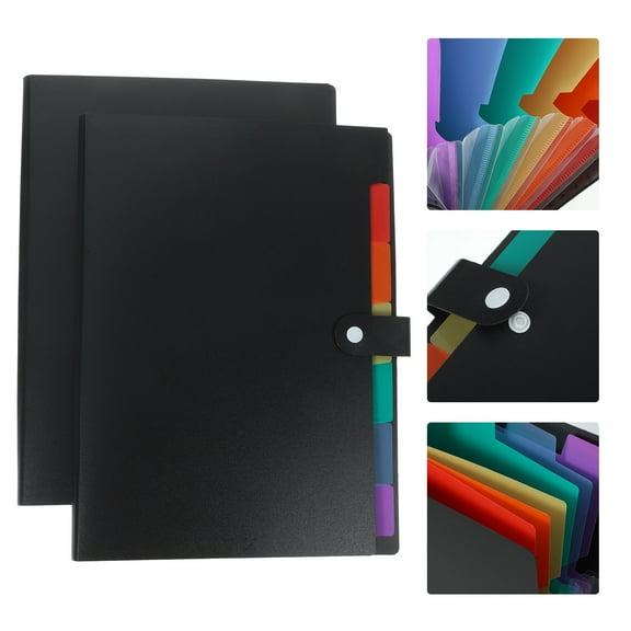 HOMEMAXS  2 Pcs Folder Dividers Organ Snap Button File Storage Student