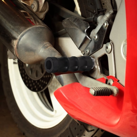 HOMEMAXS  2 Pcs Footrest for Motorcycle Universal Rear Racing Motorbike Accessories Black