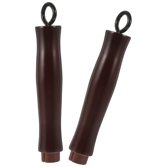 Wooden Pot Handle Replacement for Cookware Ergonomic Long Grip Universal Detachable 2 Pcs Dark Red