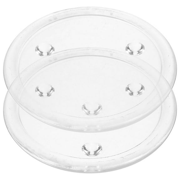 2 Pcs Glass Candle Holder Decorative Coaster Wedding