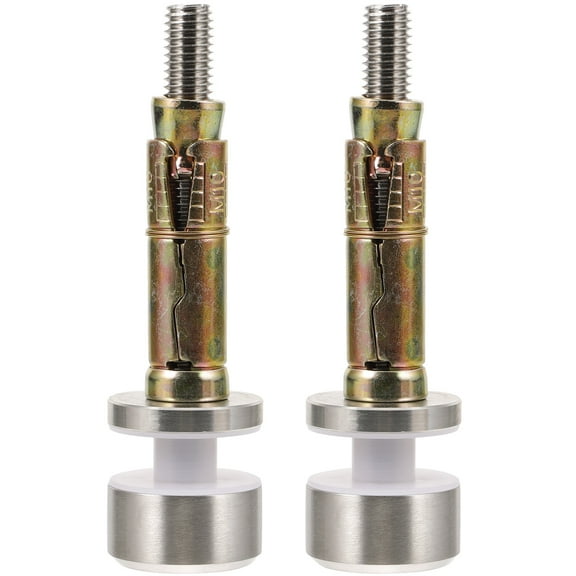 HOMEMAXS 2 Pcs Glass Railing Handrail Bracket Board Wall Standoff Screws Barrel Plus Cups