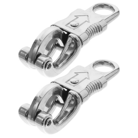 HOMEMAXS 2 Pcs Harness Hook Grappling Horse Heavy Duty Hooks Silver