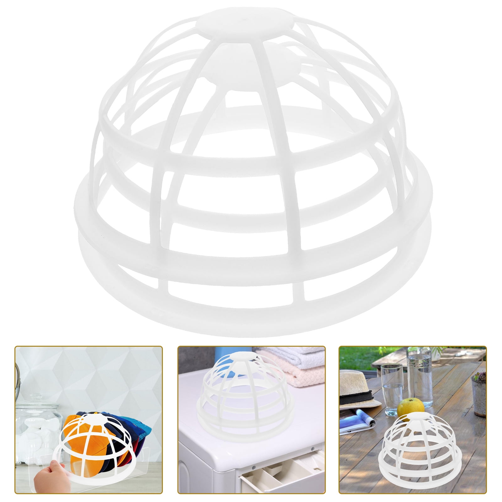 HOMEMAXS 2-Pack White Baseball Cap Hat Form Washers Accessories for Hat Cleaning and Maintenance