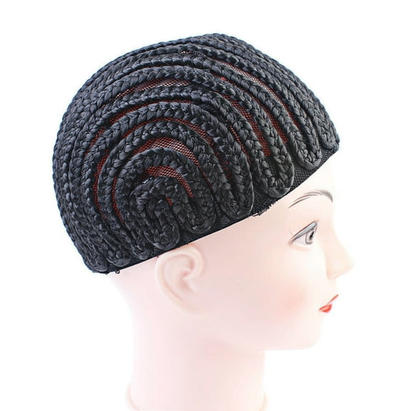 HOMEMAXS  2 Pcs Headgear Cornrow Braids Wig Caps Braiding Wigs