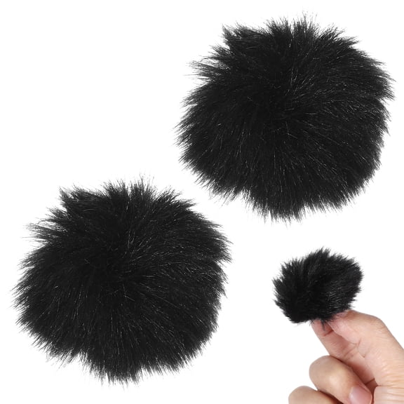 2 Pcs Windscreen Cover Shield Pop Filter Boom Arm Two Black