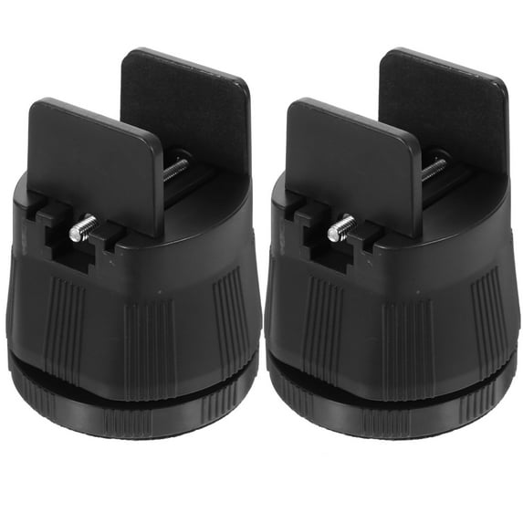 HOMEMAXS 2 Pcs Heightening Pads Adjustable Risers Chair Leg Floor Protectors Foot Desk Legs Black